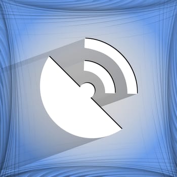 GPS. Flat modern web button  on a flat geometric abstract background  . 