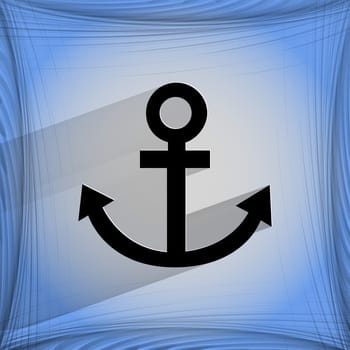 Anchor. Flat modern web design on a flat geometric abstract background . 