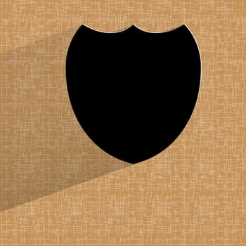 Shield protection. Flat modern web design on a flat geometric abstract background . 