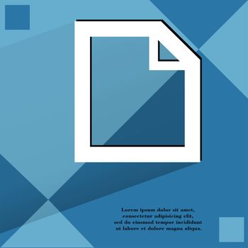 blank paper. Flat modern web design on a flat geometric abstract background . 