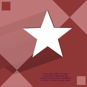 star. Flat modern web design on a flat geometric abstract background . 