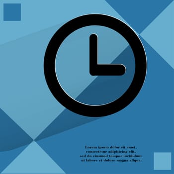 Watch. Flat modern web design on a flat geometric abstract background . 