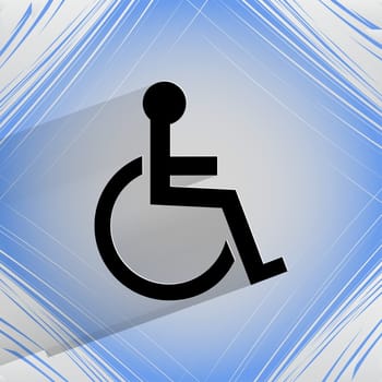 disabled. Flat modern web design on a flat geometric abstract background . 