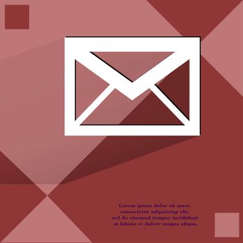 mail. envelope.  Flat modern web design on a flat geometric abstract background . 