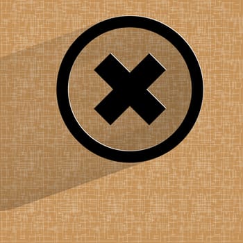 cancel. Flat modern web design on a flat geometric abstract background . 