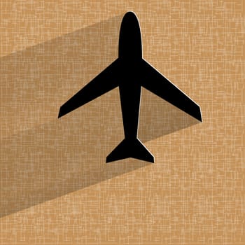 Plane . Flat modern web design on a flat geometric abstract background . 