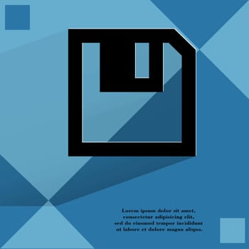 floppy disk. Flat modern web design on a flat geometric abstract background . 