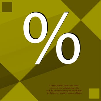 percent. Flat modern web design on a flat geometric abstract background. . 