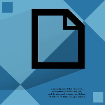 blank paper. Flat modern web design on a flat geometric abstract background . 