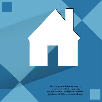 Home. Flat modern web design on a flat geometric abstract background . 
