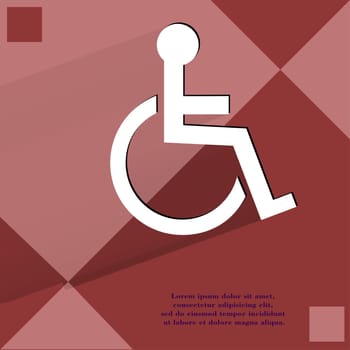 disabled. Flat modern web design on a flat geometric abstract background . 