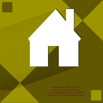 Home. Flat modern web design on a flat geometric abstract background . 