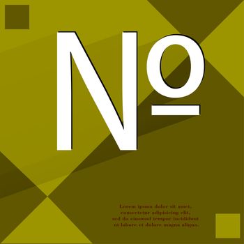 number. Flat modern web design on a flat geometric abstract background . 