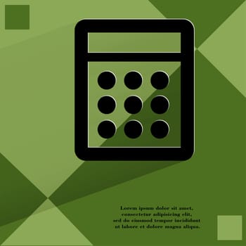 calculator. Flat modern web design on a flat geometric abstract background . 