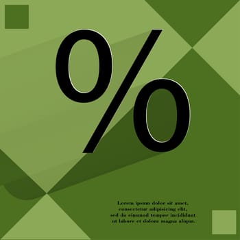percent. Flat modern web design on a flat geometric abstract background. . 