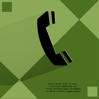 phone. Flat modern web design on a flat geometric abstract background . 
