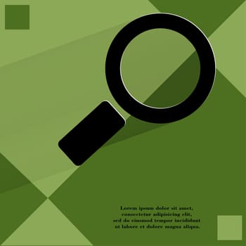 Search magnifier. Flat modern web design on a flat geometric abstract background . 