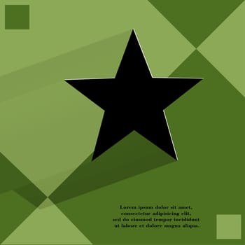 star. Flat modern web design on a flat geometric abstract background . 