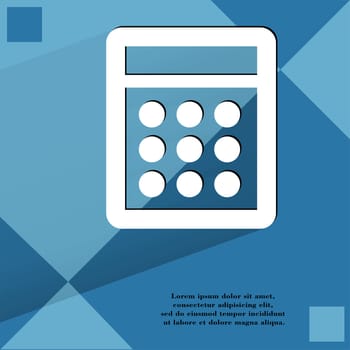calculator. Flat modern web design on a flat geometric abstract background . 