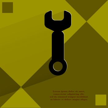 Wrench. tool to work Flat modern web design on a flat geometric abstract background . 