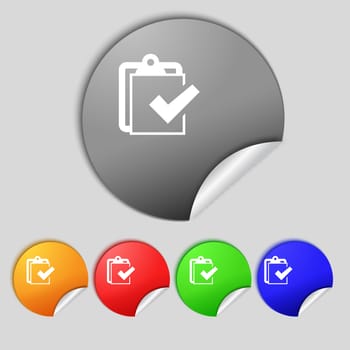 Edit document sign icon. content button. Set colour button. Modern UI website navigation  illustration