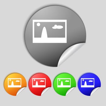 File JPG sign icon. Download image file symbol. Set colourful buttons. Modern UI website navigation  illustration