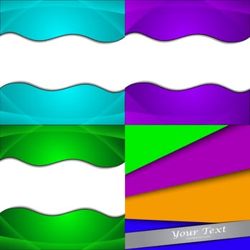 Set of bright abstract backgrounds. Design eps 10.  illustration