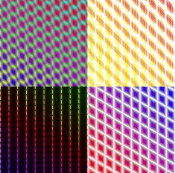 Set of dark abstract spectrum background lines.  illustration