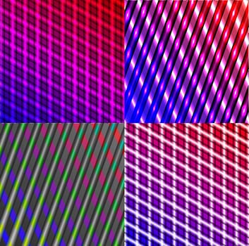 Set of dark abstract spectrum background lines.  illustration