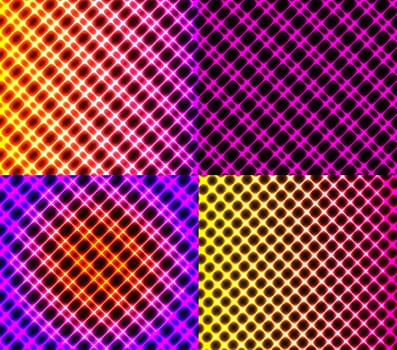 Set of dark abstract spectrum background lines.  illustration