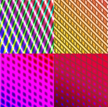 Set of dark abstract spectrum background lines.  illustration