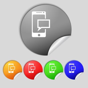 Mail icon. Envelope symbol. Message sms sign. Mail navigation button Set colur buttons  illustration