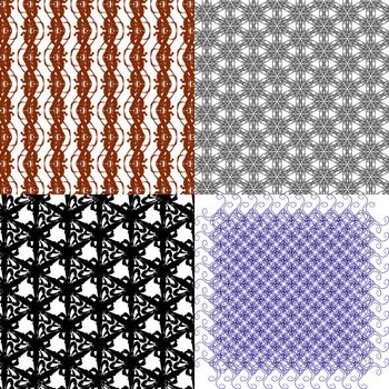 Set of abstract vintage geometric wallpaper pattern background.  illustration