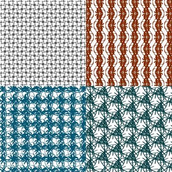 Set of abstract vintage geometric wallpaper pattern background.  illustration