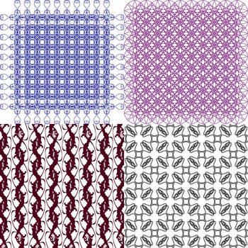 Set of  pattern. Modern stylish texture. Repeating abstract background.  illustration