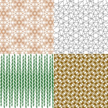 Set of abstract vintage geometric wallpaper pattern background.  illustration