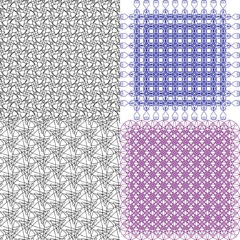 Set of  geometric pattern in op art design.  illustration art