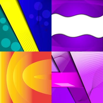 Big Set Of Soft Colored Abstract Background.  illustration