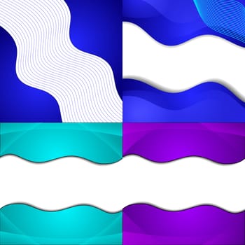 Set of bright abstract backgrounds. Design eps 10.  illustration