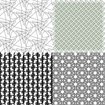 Set of  pattern. Modern stylish texture. Repeating abstract background.  illustration