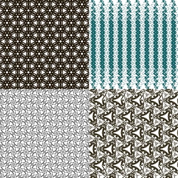 Set of  geometric pattern in op art design.  illustration art