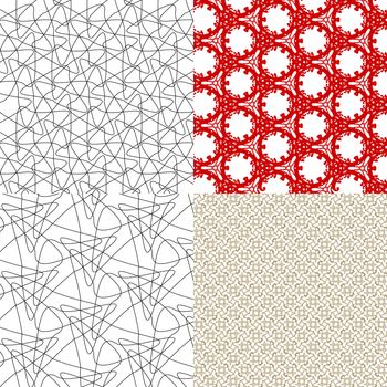 Set of abstract vintage geometric wallpaper pattern background.  illustration