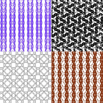 Set of  geometric pattern in op art design.  illustration art