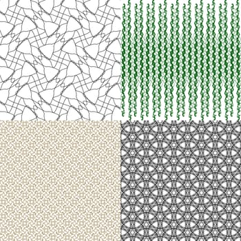 Set of  geometric pattern in op art design.  illustration art