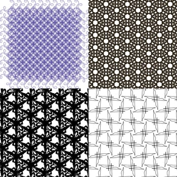 Set of abstract vintage geometric wallpaper pattern background.  illustration