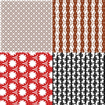 Set of  pattern. Modern stylish texture. Repeating abstract background.  illustration