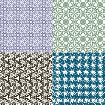 Set of abstract vintage geometric wallpaper pattern background.  illustration