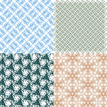 Set of abstract vintage geometric wallpaper pattern background.  illustration