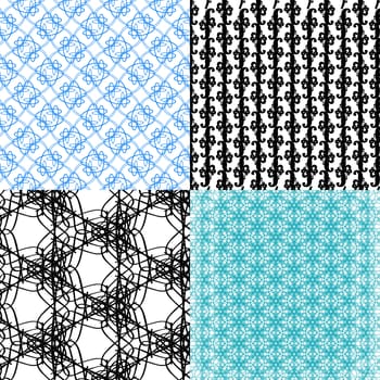 Set of abstract vintage geometric wallpaper pattern background.  illustration