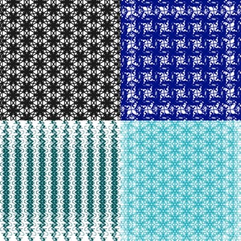 Set of abstract vintage geometric wallpaper pattern background.  illustration